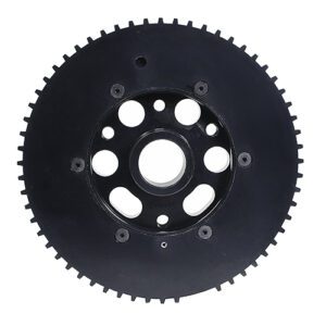 A black sprocket on a white background, featuring the Mazda MZR 2.3L engine.