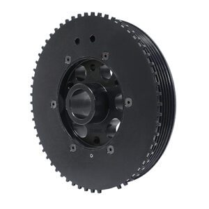A black flywheel on a white background featuring the Mazda MZR 2.3L engine.