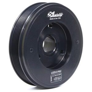 Fluidampr’s 610201 damper for 2002–2016 Ford 4.0L Barra engines with a 10% underdrive pulley, SFI 18.1 certification and superior vibration protection.