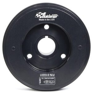 Fluidampr’s 610201 damper for 2002–2016 Ford 4.0L Barra engines with a 10% underdrive pulley, SFI 18.1 certification and superior vibration protection.