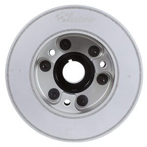 An image of a brake disc on a white background.