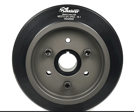 A black brake disc for a white background.