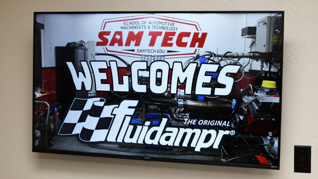 Fluidampr guest lectures at SAM Tech. March 6, 2024.