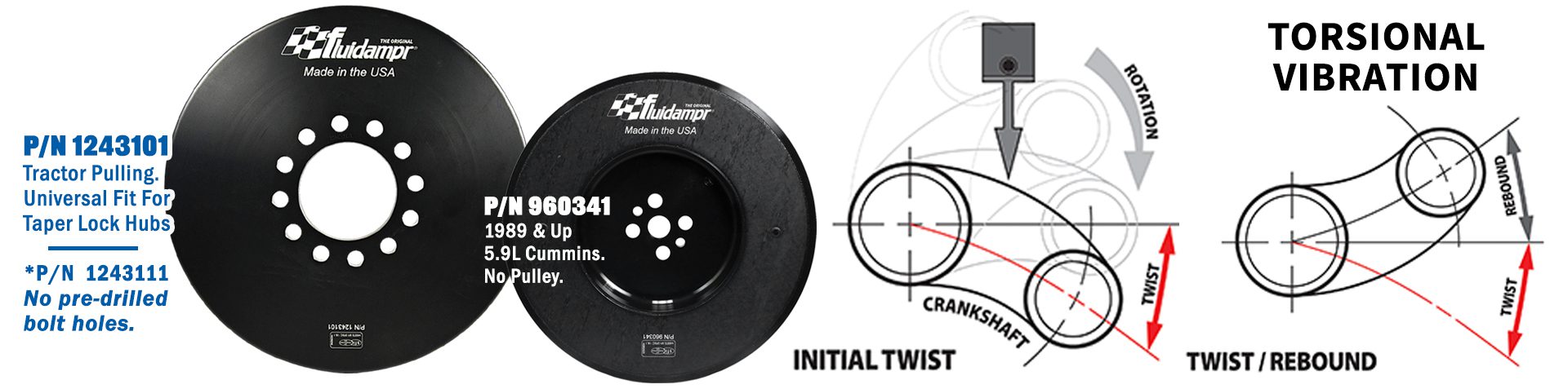 Fluidampr Competition Series viscous damper for torsional vibration control