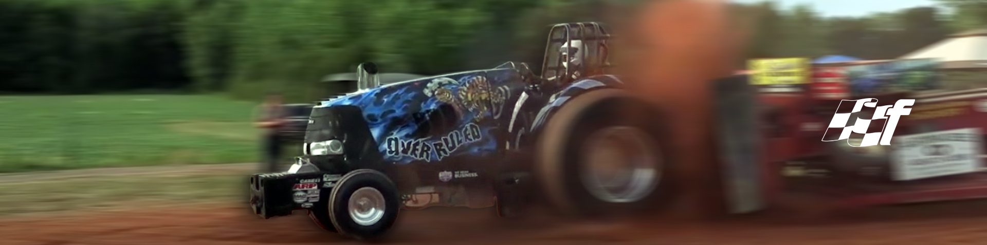 Heavy Super Stock tractor under load demonstrating crankshaft vibration and engine stress