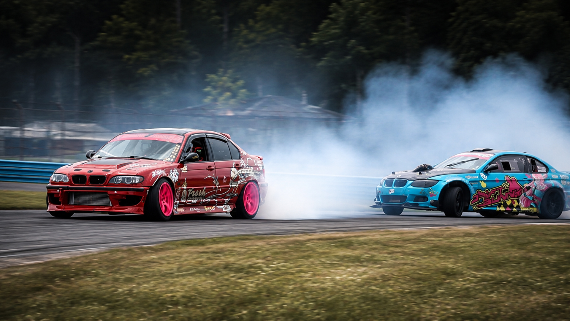 Modified BMW cars grassroots drifting. Hyperfest 2024.