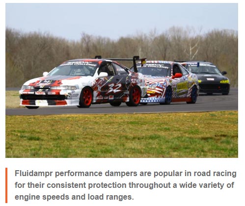 [PHOTO] Fluidampr performance dampers are popular in road racing for their consistent protection throughout a wide variety of engine speeds and load ranges.