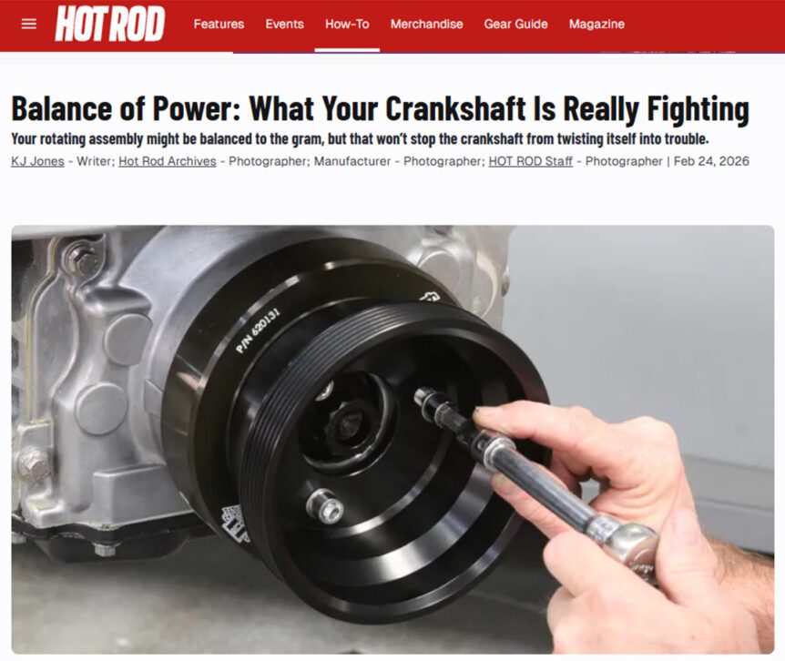 HOT ROD feature image showing a Fluidampr performance damper