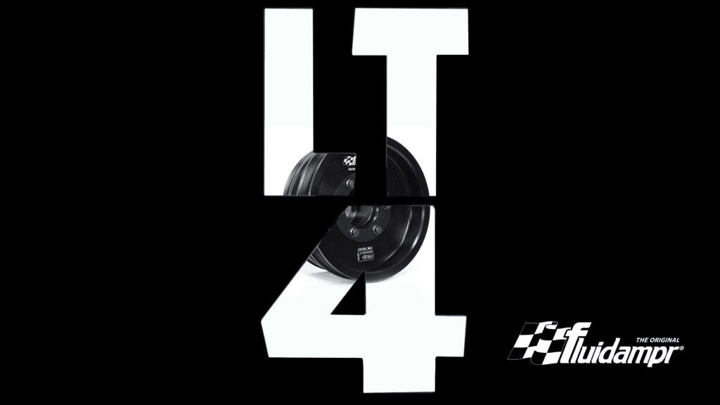 LT4 Engine Fluidampr Poster in black and white